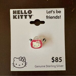 Hello Kitty Sterling Silver Enamel Purse Pendant